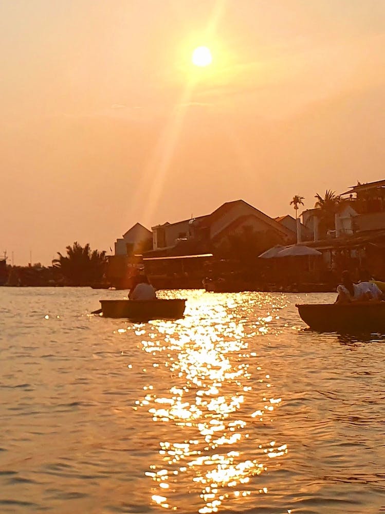 Sunset In Mekong River