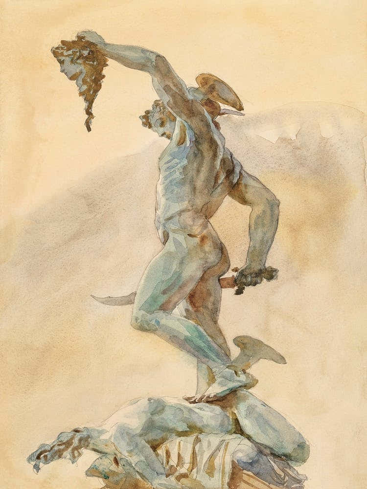 Sketch Of Cellini S Perseus, John Singer Sargent