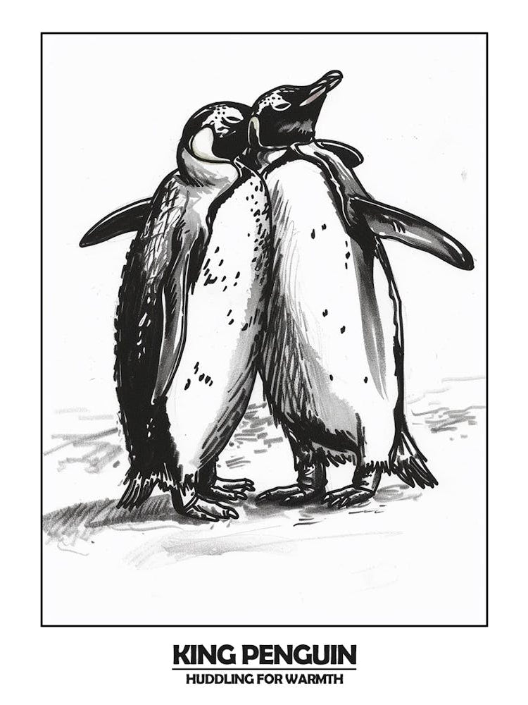Penguin Huddling For Warmth Poster 8