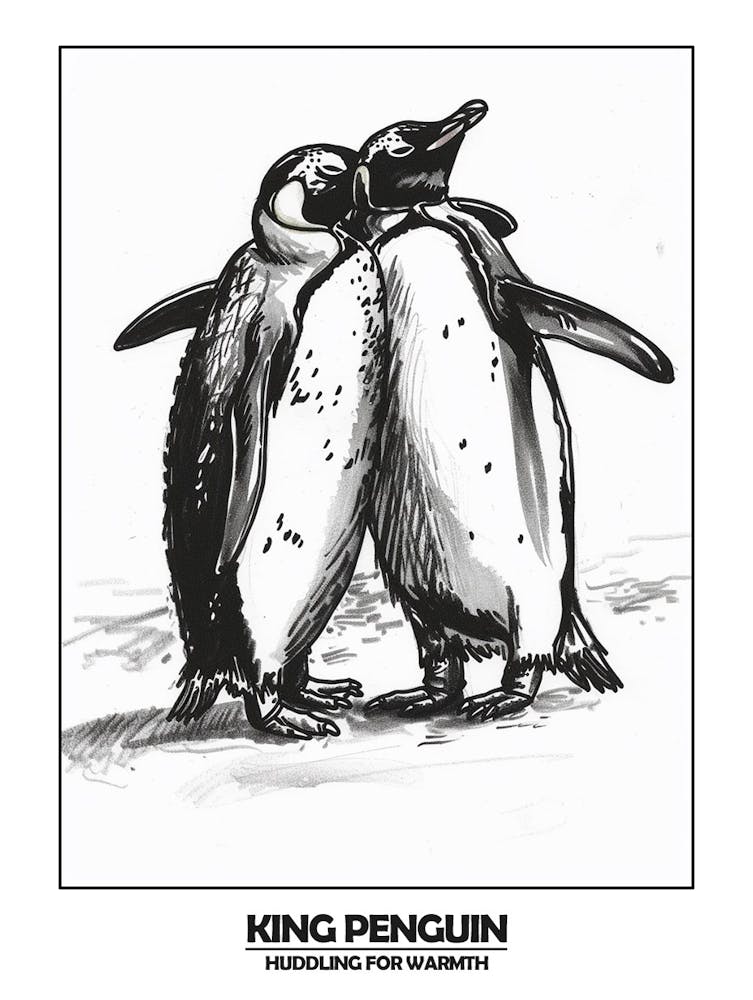 Penguin Huddling For Warmth Poster 8