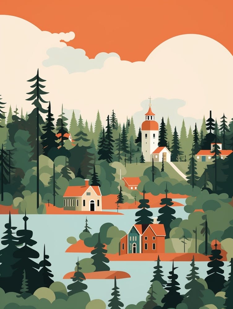 Finland 3 Travel Illustration