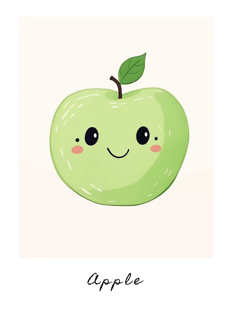 Friendly Kids Apple 3 Poster