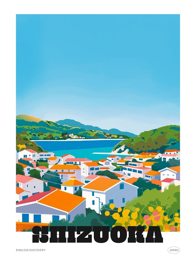 Shizuoka Japan 2 Colourful Travel Poster