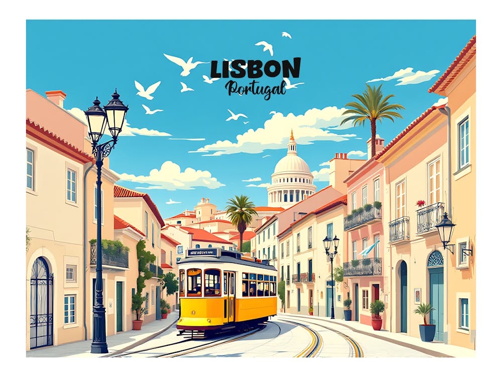Lisbon Portugal Vintage Travel V 02