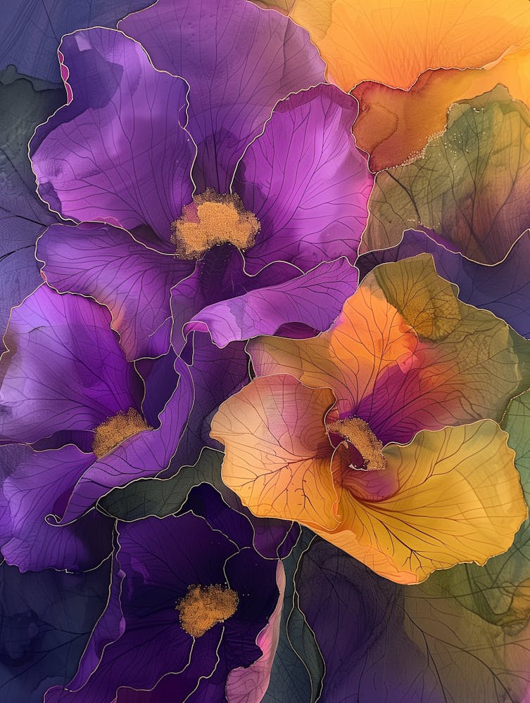Purple Pansies