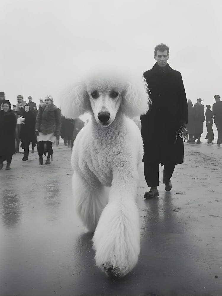 Poodle On The Beach