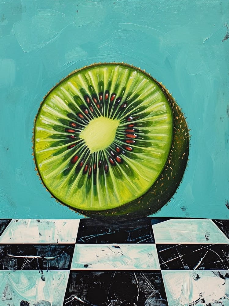 Kiwi Blue Checkerboard 1