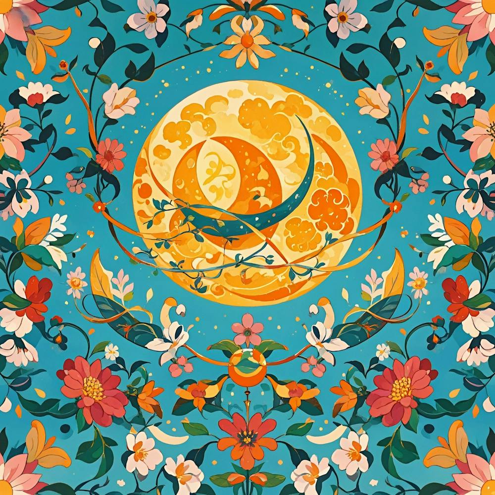 Moon And Flowers 6