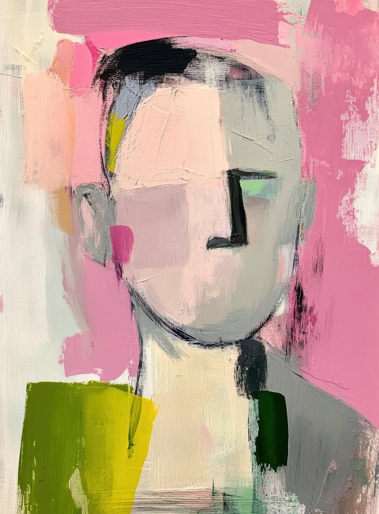 Man In Pink And Green