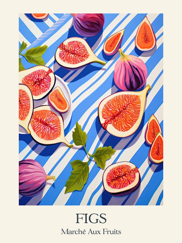 Marche Aux Fruits Figs Fruit Summer Illustration 2