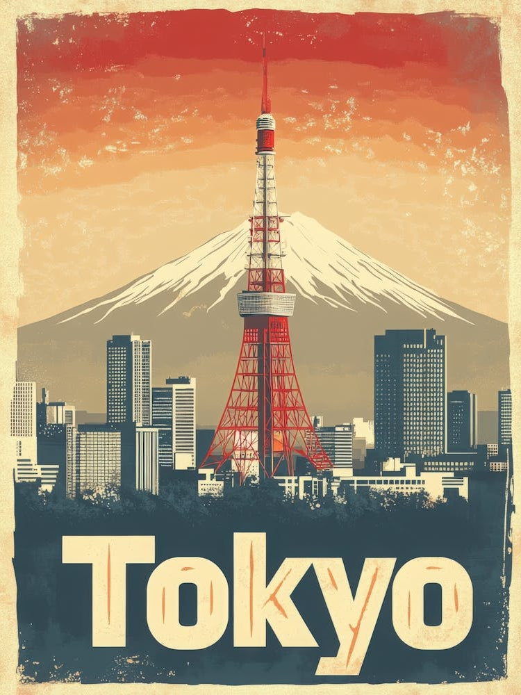Aihrgdesign A Vintage Travel Poster Of Tokyo 3