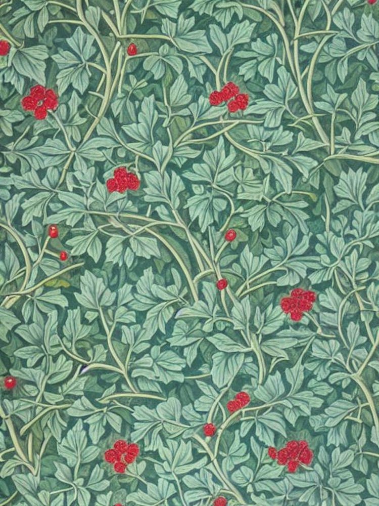 Red Maple 2 tree Vintage Botanical