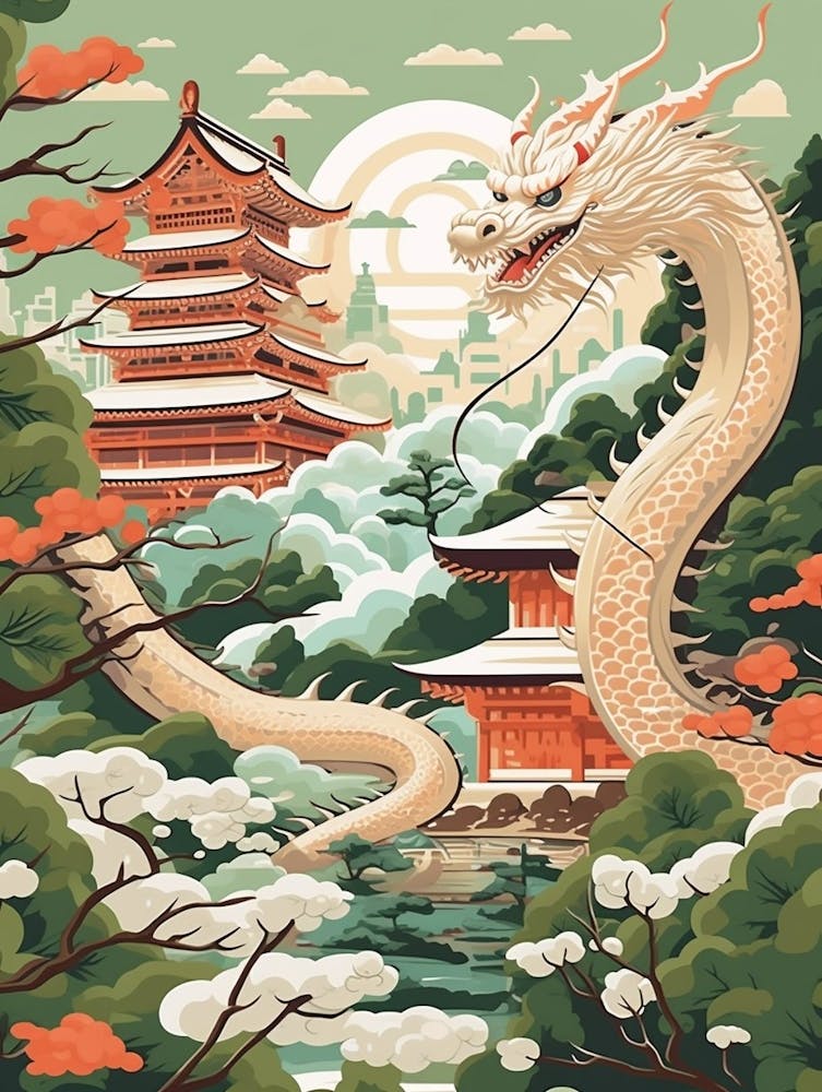 Illustration de Dragon Japonais 11
