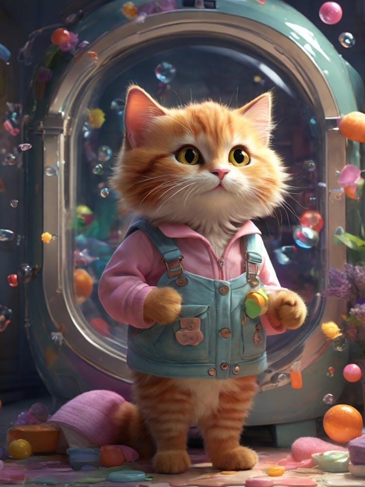 Cat In A Bubble