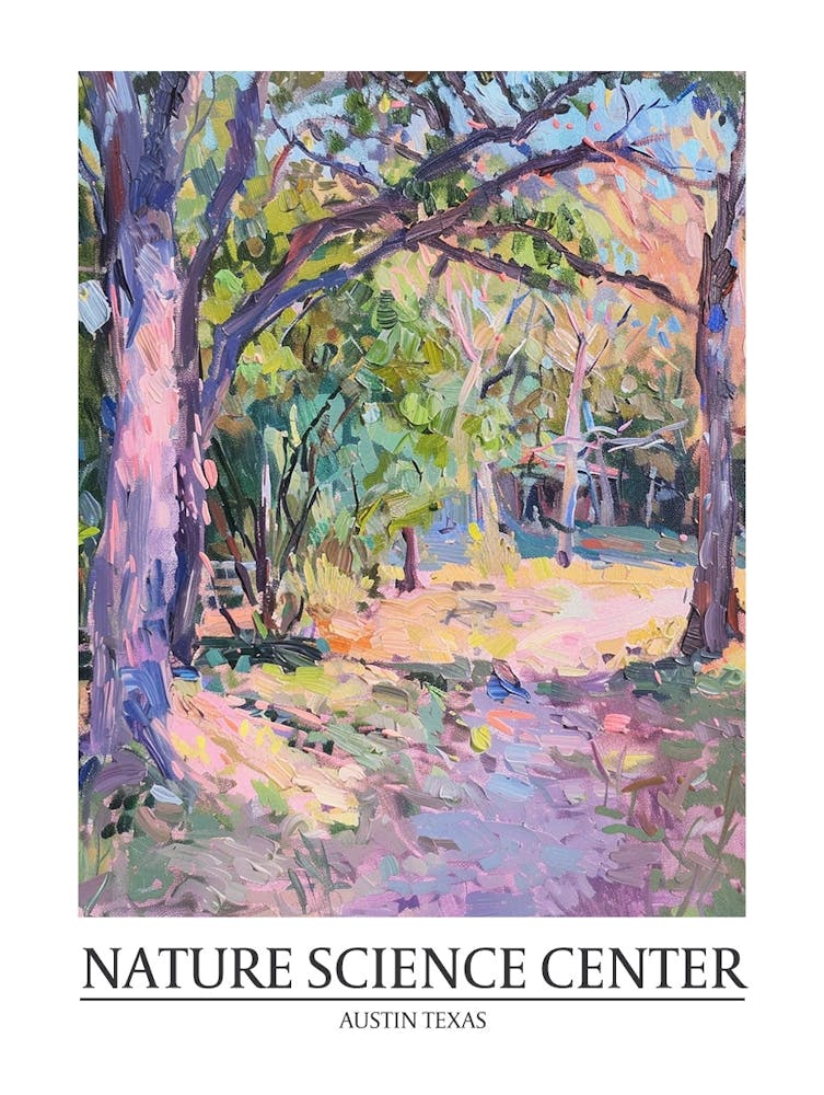 Nature Science Center Austin Texas Oil Painting 1 Poster