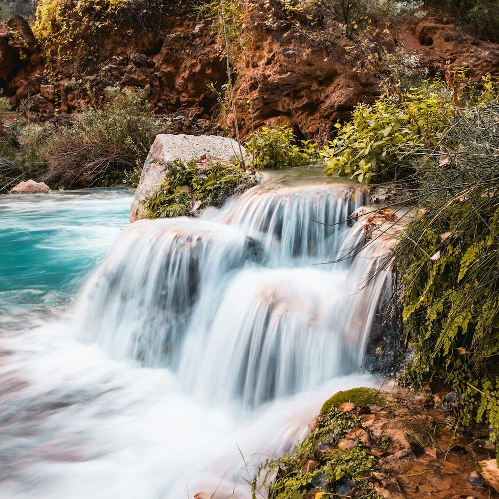 Desert Oasis Waterfall 2 Square