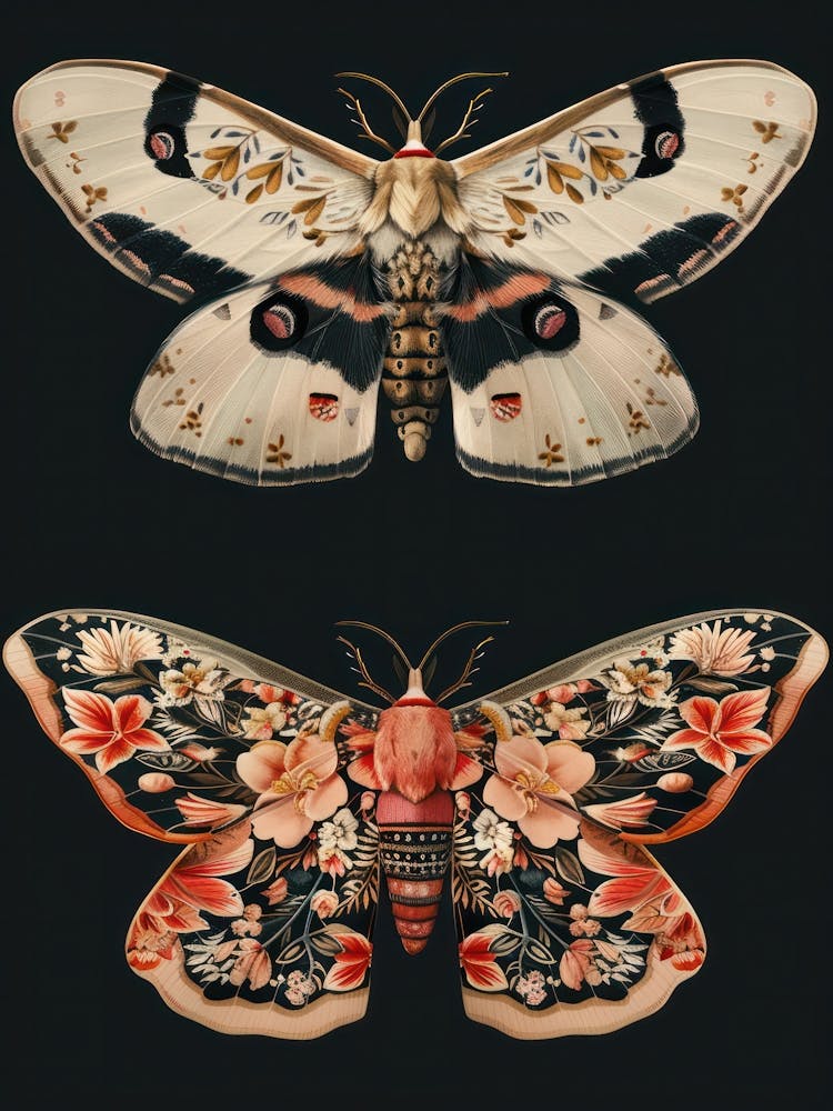 Night Butterflies William Morris Style 5