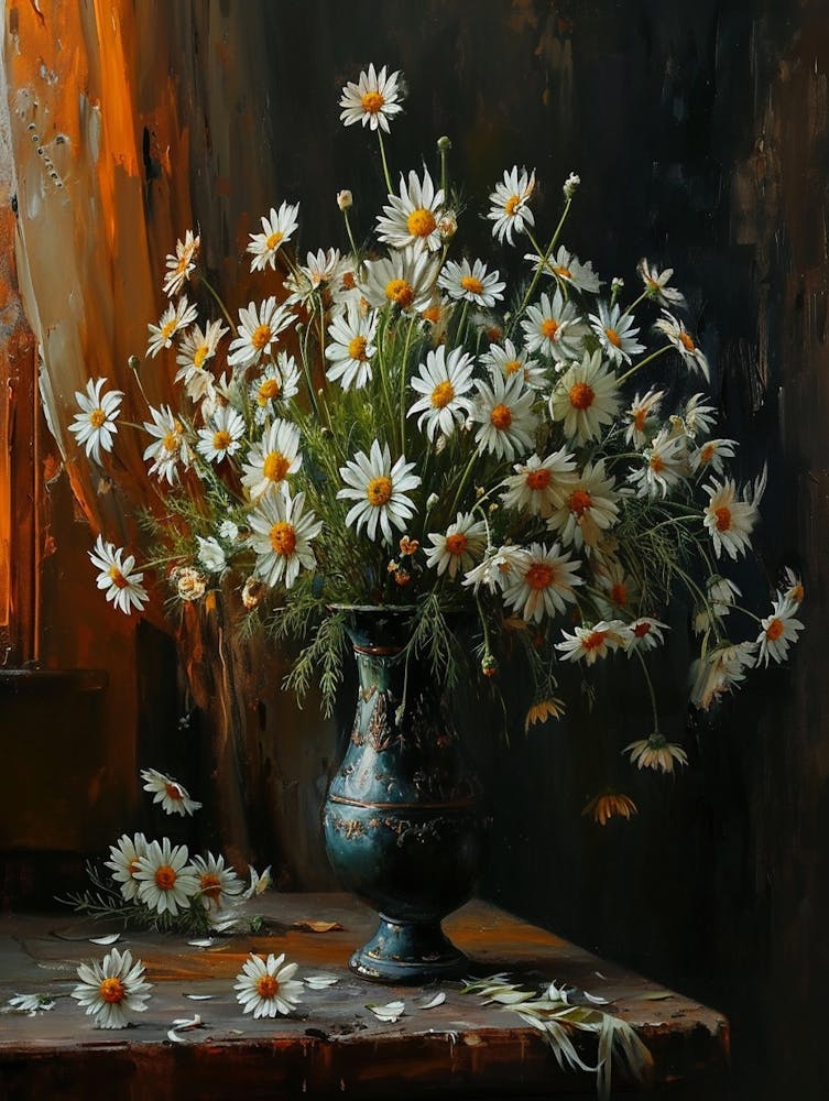 Baroque Floral Still Life Daisy 3