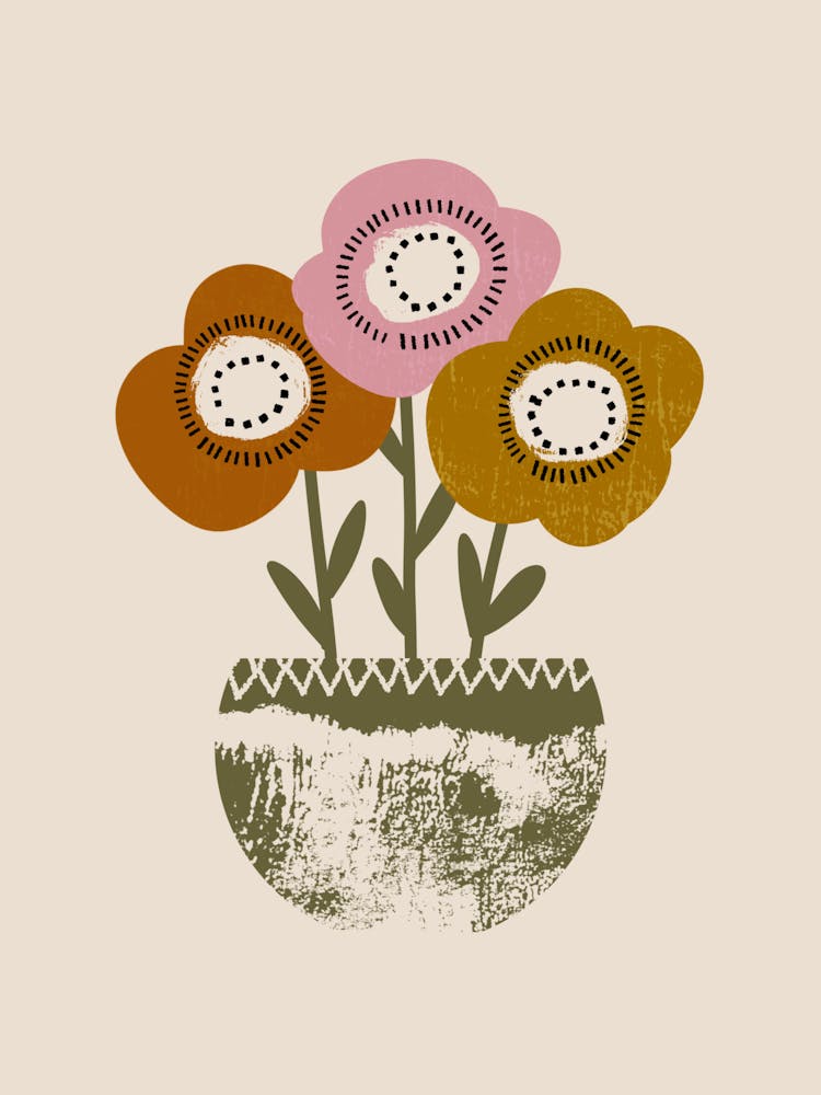 Earthy Poppies - Rustic Boho Blossoms