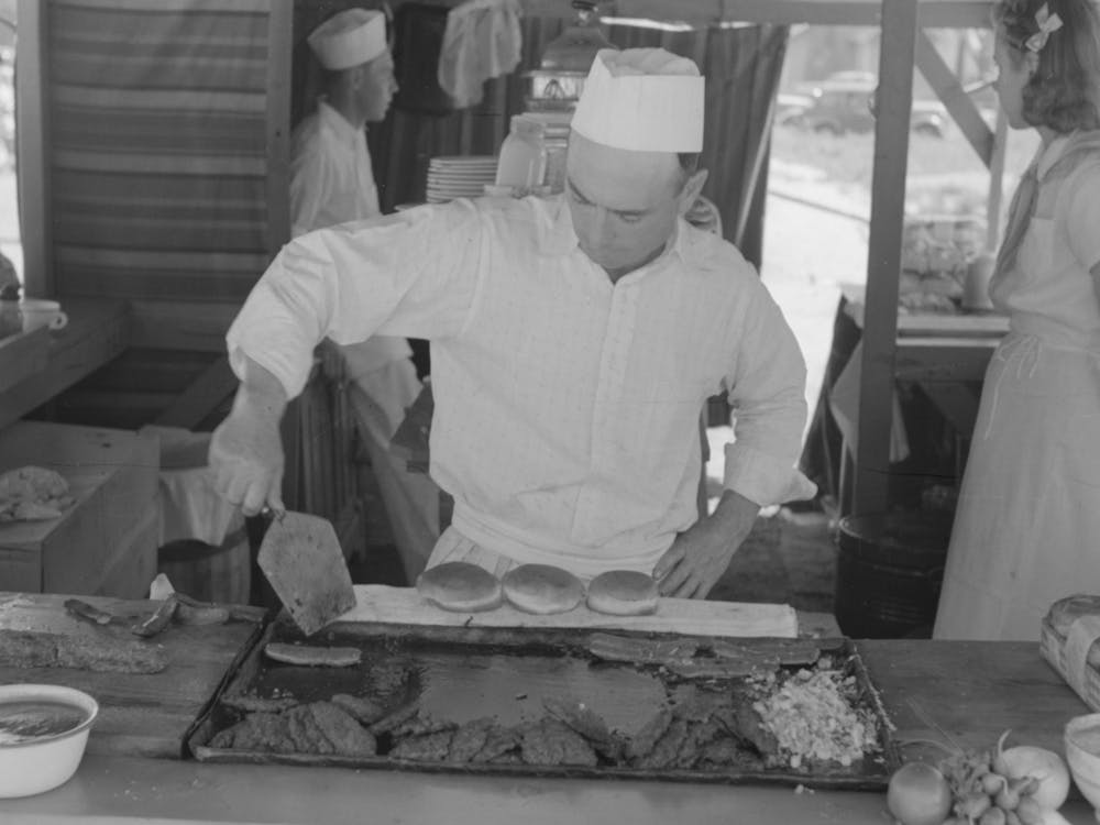 At The Hamburger Stand On The Fourth Of July, Vale, Oregon By Russell Lee