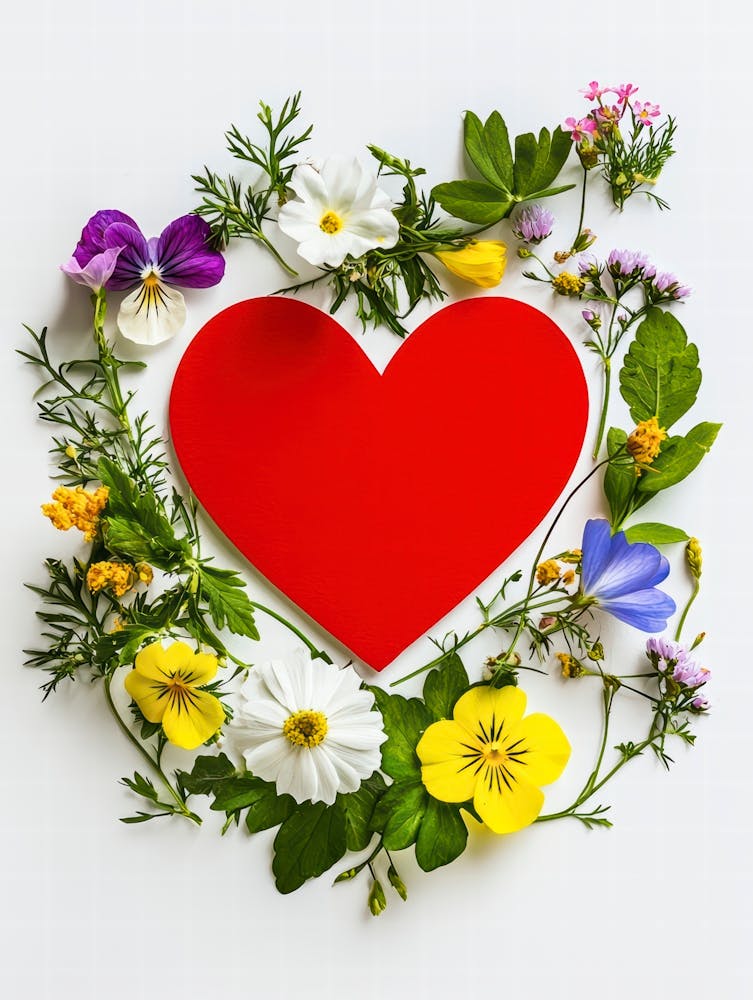 Heart With Flowers 12