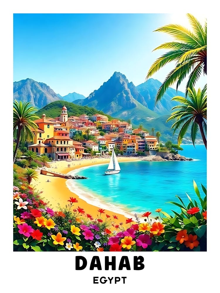 Dahab -  Egypt Vintage Travel Poster 8