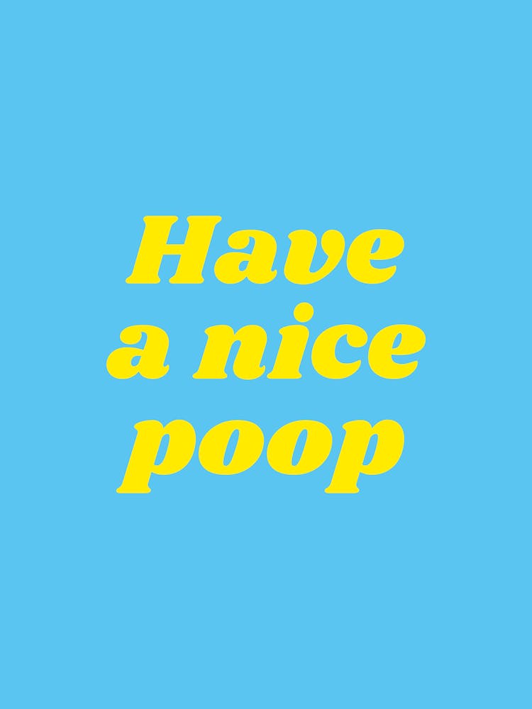 Have a nice Poop (Blue and neon green tone)