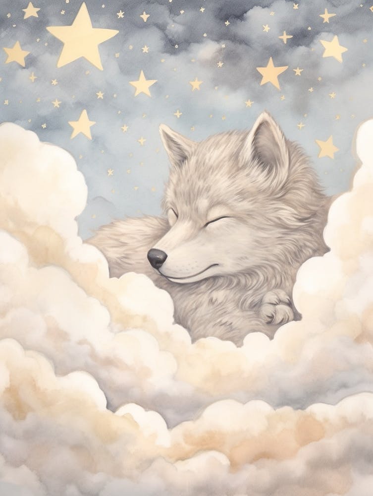 Sleeping Baby Wolf 1