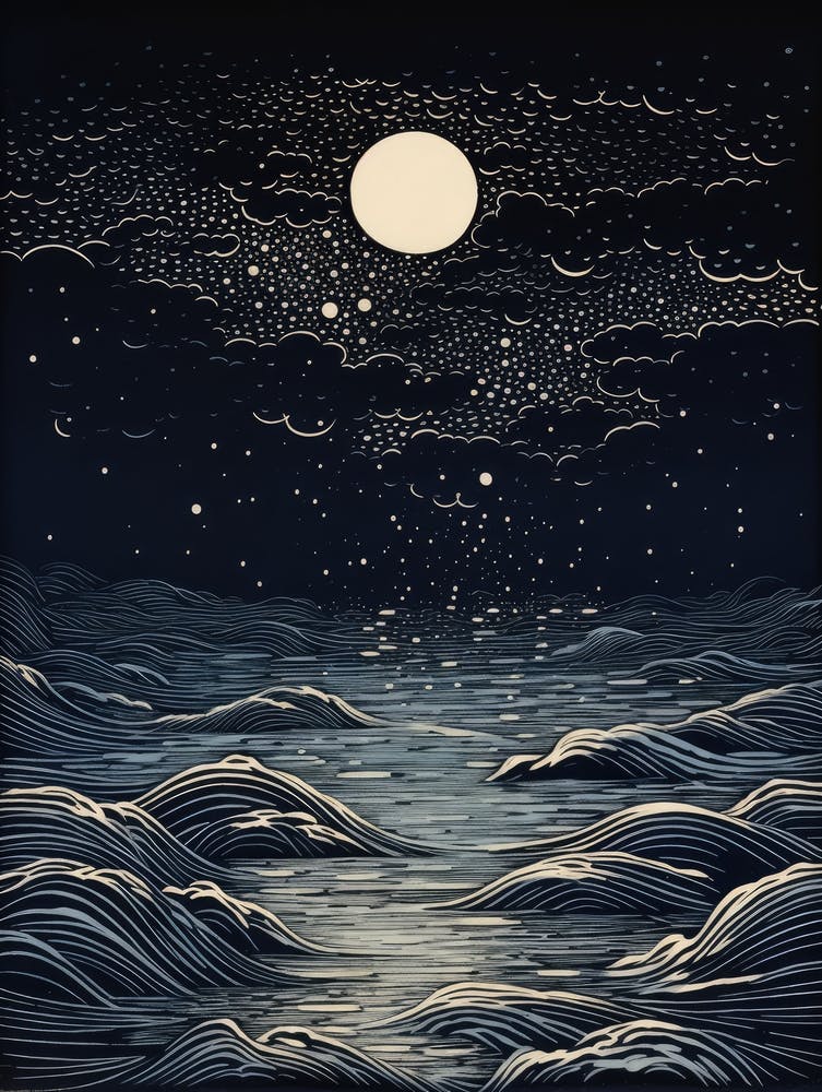 Moonlight Over The Ocean 6