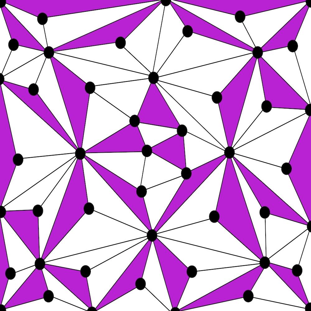 Abstract Purple And Black Dots