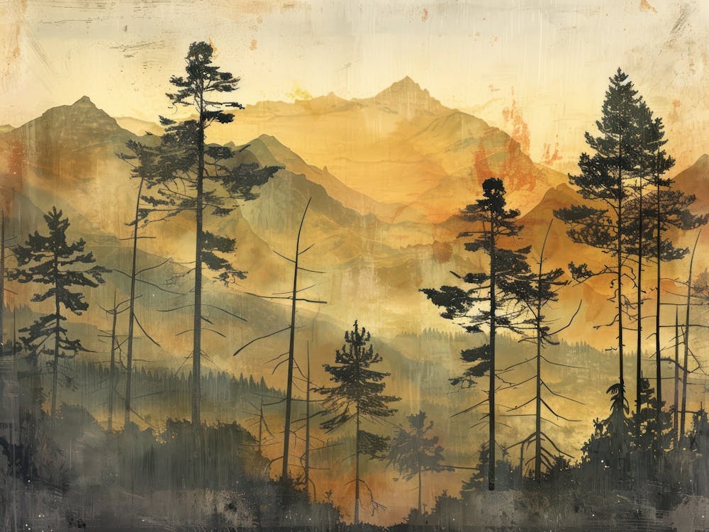 Landscape Retro Illustration 6