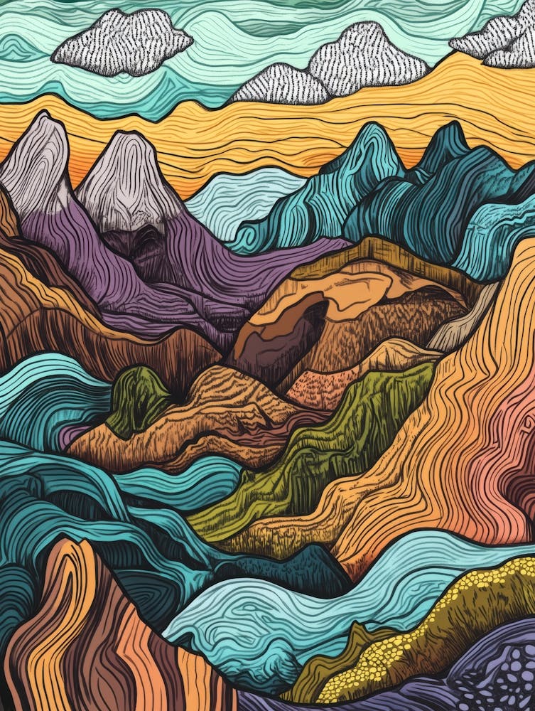 Montagnes Et Nuages