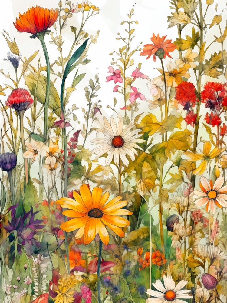 Wildflowers flowers nature art 4