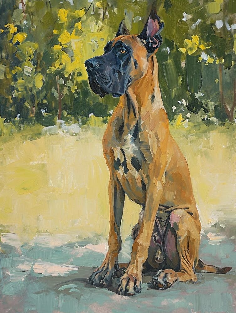Great Dane Acrylic Painting 3