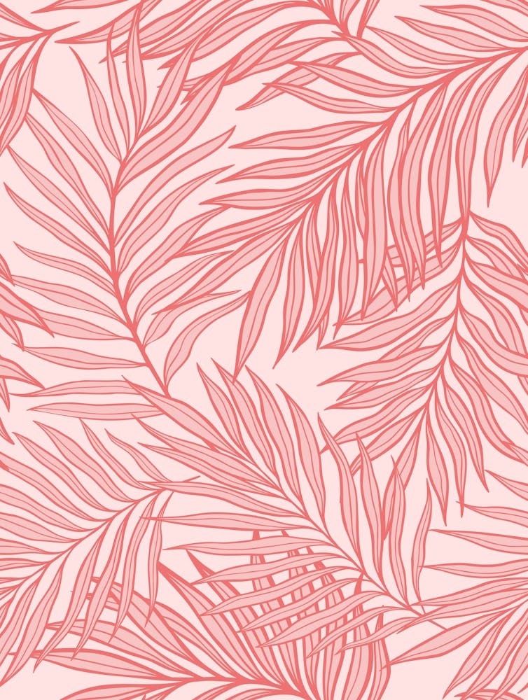Pink Tropical Leaves