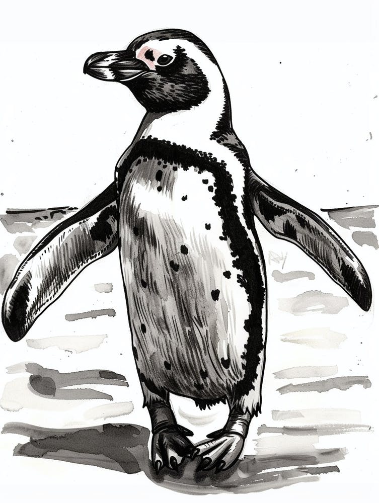 Afrikanischer Pinguin Watschelnd 4