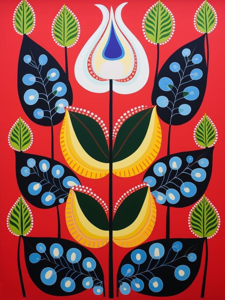 Flower Motif Painting Calla Lily 2