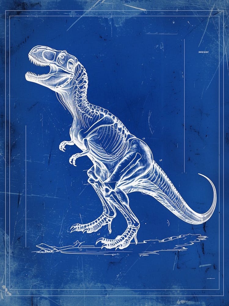 T Rex Blue Print Inspired 4