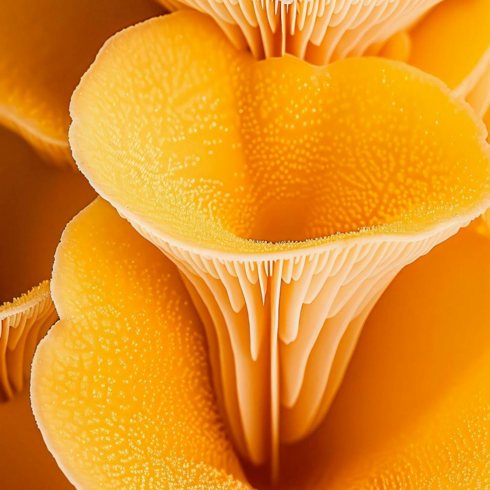 Close Up Of Orange Mushrooms