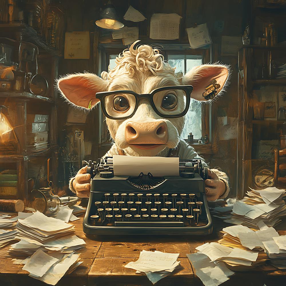 Funny Cow Writer Vintage 10
