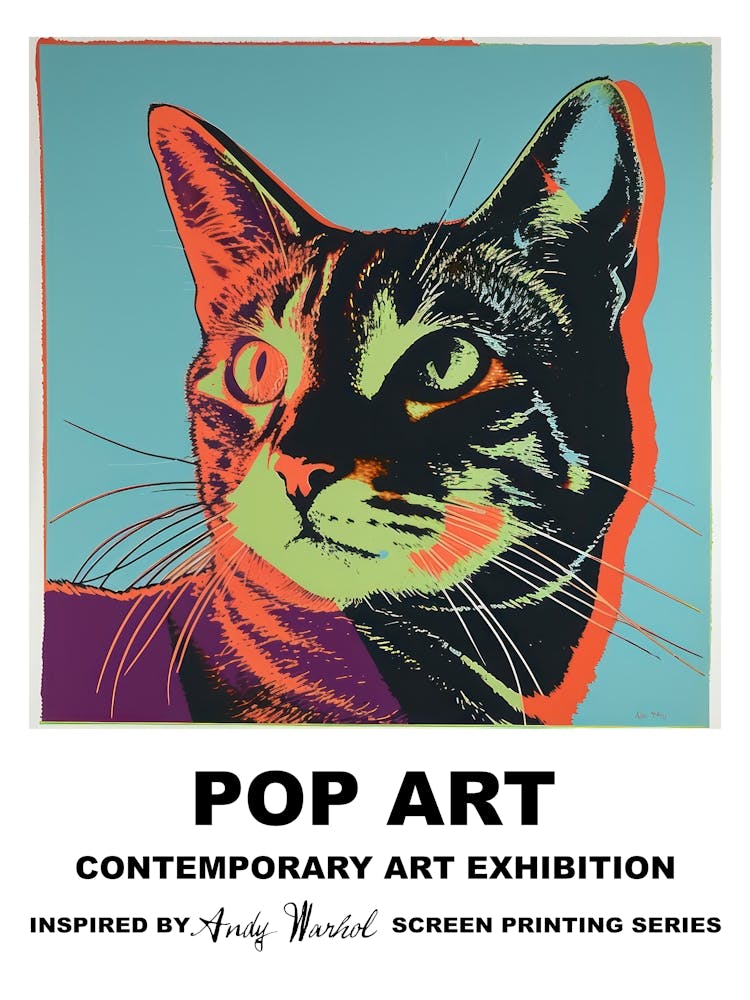 Poster Cat Pop Art 2