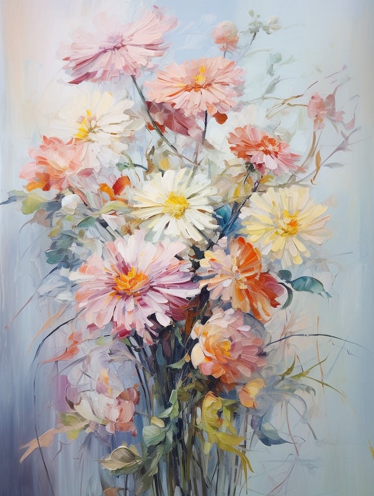 Abstract Flower Painting Chrysanthemum 1