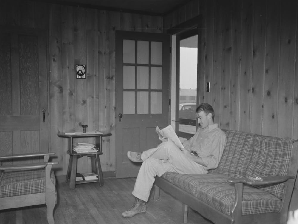 Farmer In Home, Lake Dick Project, Arkansas By Russell Lee