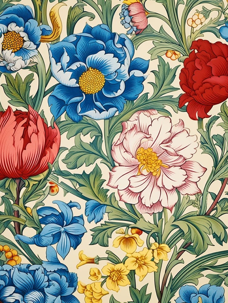 William Morris Floral Wallpaper 6