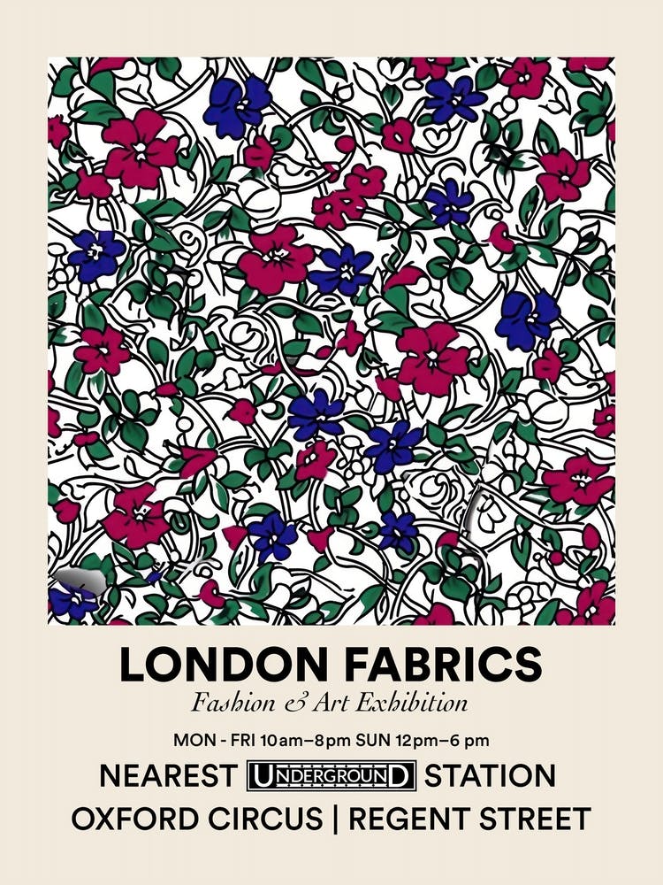 Poster Tulip Tide London Fabrics Floral Pattern 5