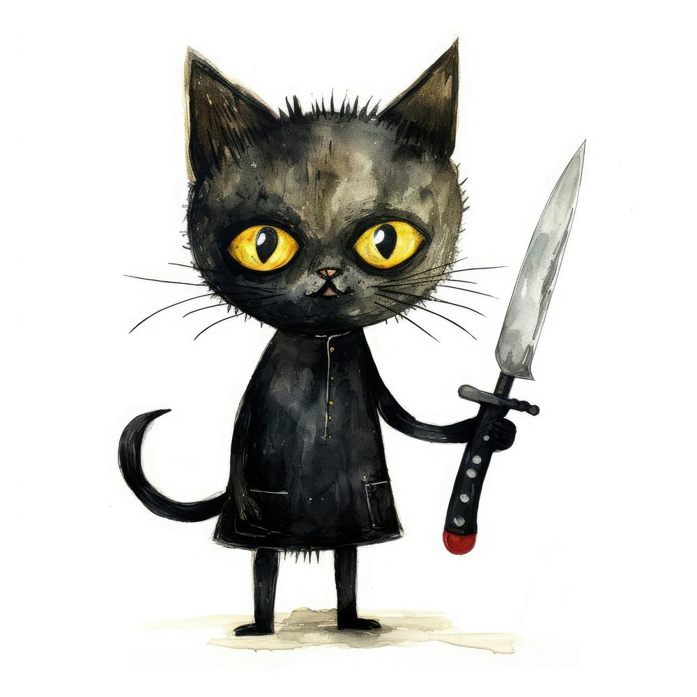 Black Cat With A Knife 3