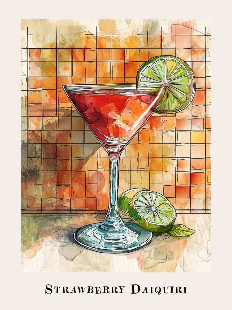 Strawberry Daiquiri Tile Poster 2