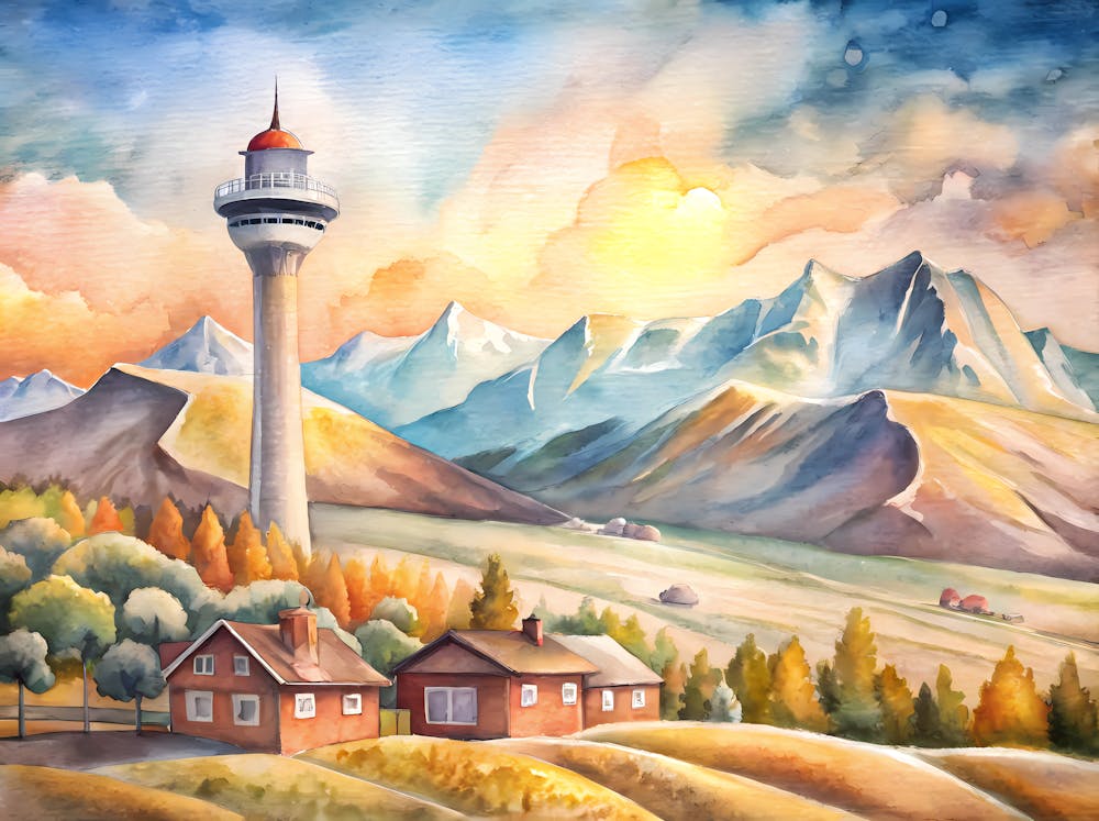 Calgary Alberta Une Illustration Vintage