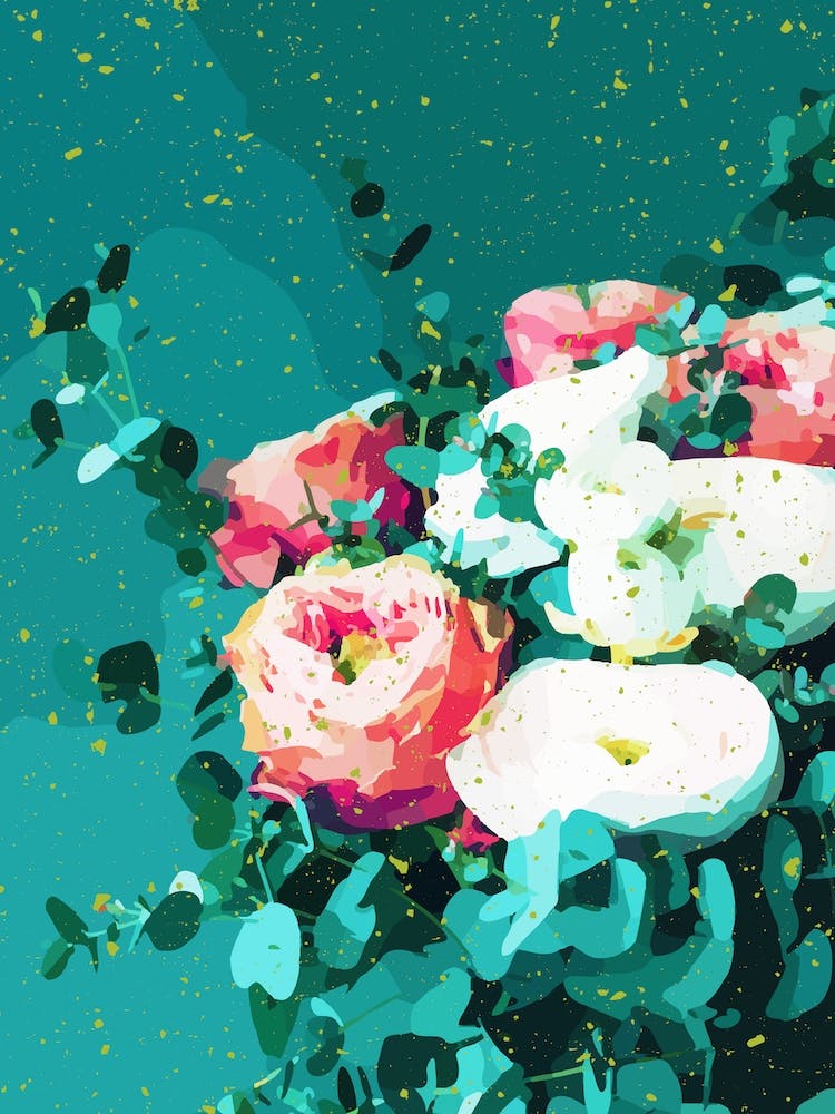 Floral And Confetti