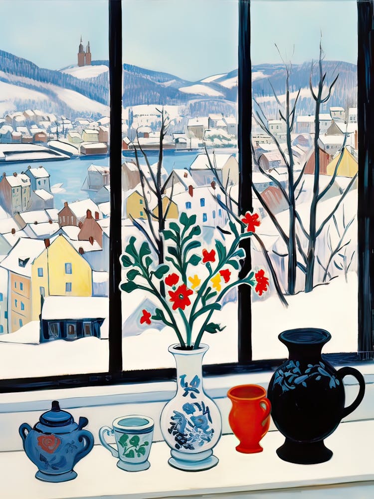 The Windowsill Of Quebec Canada Neige Inspirée Par Matisse 2